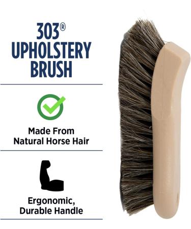 Horse Hair Upholstery Brush - Gentle Yet Tough on Stubborn Stains - Ergonomic Design - Ideal for Leather, Carpets, and Fabric Upholstery - Model 39019 - Buy Online on GoSupps.com