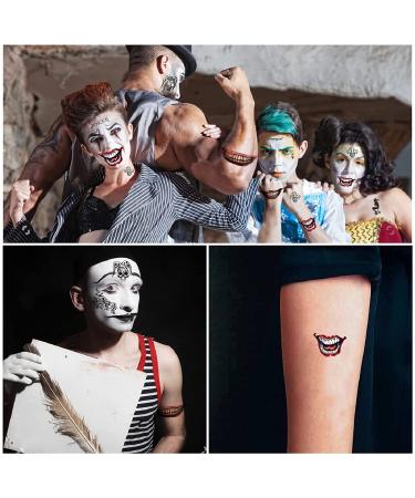 Halloween Temporary Tattoos - 5 Large Sheets Fake Tattoo Stickers for Parties, Cosplay, and Costumes - Buy Online on GoSupps.com