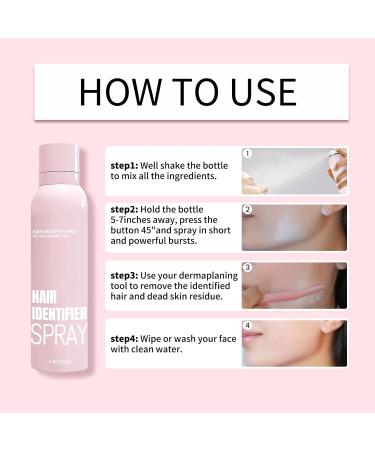 Hair Identifier Spray for Face Shaving & Dermaplaning | Essential Skin Hair Removal Spray for Women - 1pc - Buy Online on GoSupps.com