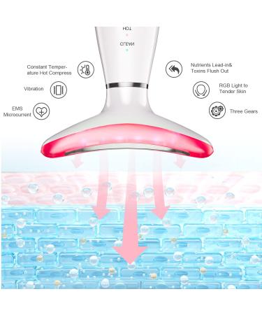 Anti-Wrinkles Face Neck Massager - Vibration Facial Device with Triple Action Modes for Tightening and Smoothing Skin - White - Buy Online on GoSupps.com