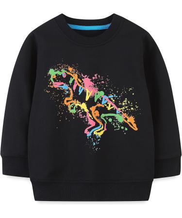 Boys Dinosaur Sweatshirt | Kids Cotton Jumper | Long Sleeve Pullover T-Shirt | Toddler Girls Baby Clothes 1-8 Years | 2-3 Years Dinosaur 03 - Buy Online on GoSupps.com