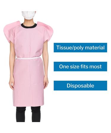 McKesson Disposable Exam Gown - Mauve Short Sleeve Unisex - 50 Count | 21x 30 One Size Fits Most - Buy Online on GoSupps.com