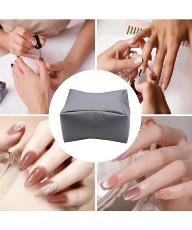 YOXIER Comfortable Hand Rest for Nail Art Lychee Pattern Faux Leather Manicure Pillow Durable Easy to Clean Black - Buy Online on GoSupps.com
