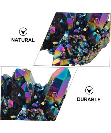 VILLCASE 2pcs Colorful Crystal Clusters Fish Tank Stones Mineral Specimen Natural Stones Cluster Rough Stone - Buy Online on GoSupps.com