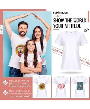 5-Piece Women's White Polyester Sublimation T-Shirt Set - Short Sleeve, Size Medium - Buy Online on GoSupps.com