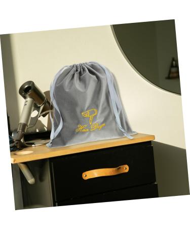 Healeved Fabric Hair Dryer Bag Drawstring Hair Dryer Travel Pouch Hair Dryer Storage Grey 30.00X25.00X0.50CM Grey - Buy Online on GoSupps.com