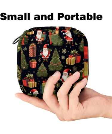 Buy Muoooum Merry Christmas Santa Claus Women's Period Bag | Portable Menstrual Cup & Pad Holder Ideal for Teens & Women Color 6 - Buy Online on GoSupps.com