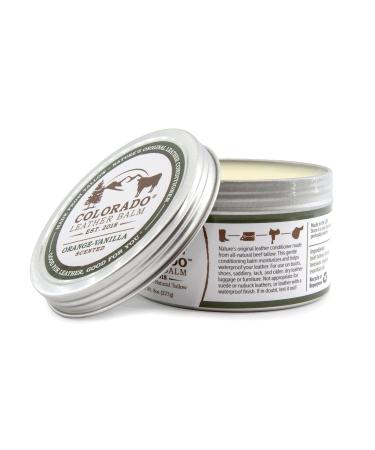 Colorado Leather Balm Original Formula (Orange Vanilla) (8oz)