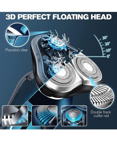 New Upgrade Electric Razor for Men | Cordless Rechargeable 3D Rotary Shaver | Wet/Dry & Waterproof | Gift for Husband, Dad, Boyfriend - Buy Online on GoSupps.com