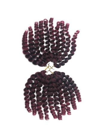 Coolbers 6 Packs 8 Jumpy Magic Locking Crochet Braids - Ombre Red Jamaican Bounce Curl Extensions (1B/Castle) - International Shipping Available - Buy Online on GoSupps.com