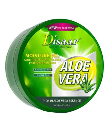 DISAAR Beauty 92% Aloe Vera Moisturizing Gel Soothing Primer Repair Acne Spots Prevents Rough Skin 300ml/10.43fl.oz