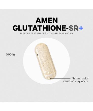 Amen Glutathione-SR+ Advanced Sustained-Release Supplement Galactomannans Fenugreek Seed Reduced Matrix 60 Capsules - Buy Online on GoSupps.com