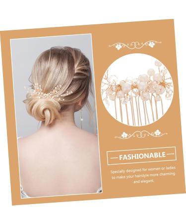 ABOOFAN Decor Hair Accessories Hair Clips Hair Barrettes Wedding Elegant Headdress Wedding Party Headdress Wedding Pearl Hair Pin Hair Side Comb Wedding Hair Pin Hair Comb Prom Bride Metal - Buy Online on GoSupps.com