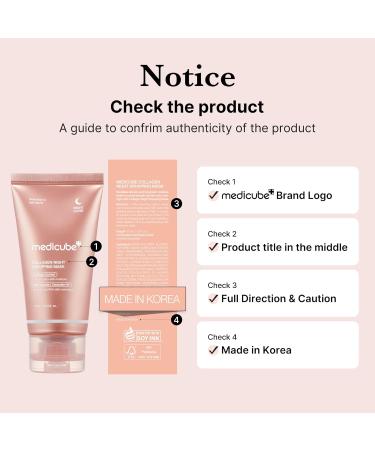 Medicube Collagen Night Wrapping Cream | Overnight Sleeping Mask for Skin Elasticity | Enhanced Collagen Formula | Korean Skincare (1.69 fl. oz.) - Buy Online on GoSupps.com
