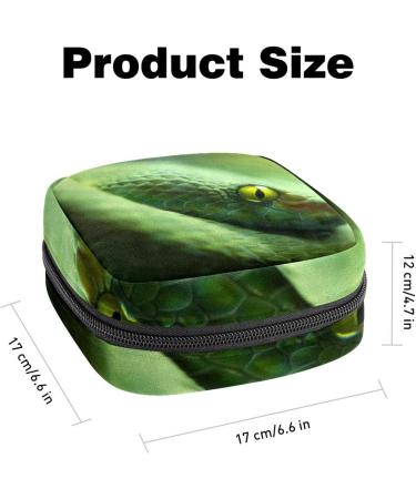 Green Snake Women's Storage Bag | Portable Menstrual Cup & Tampon Holder | Stylish Multicolored Period Pocket for Teens & Women - Buy Online on GoSupps.com