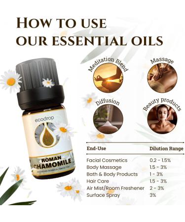 English Chamomile Essential Oil 5ml - 100% Pure Therapeutic Grade for Aromatherapy and Massage Diffusers - Buy Online on GoSupps.com