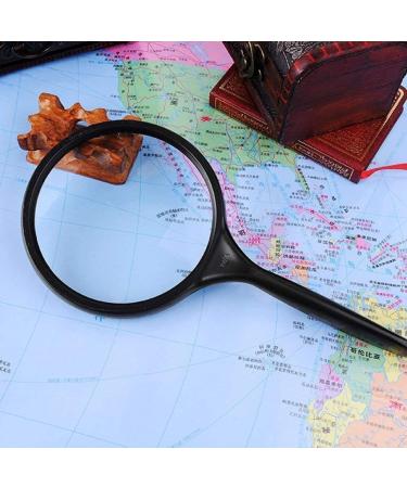 Magnifying Glasses Educational Hobby Magnifiers Handheld Magnifying Glass Hd Optical Glass Lens 100Mm Large Lens Suitable for Comfortable Anniversary - Buy Online on GoSupps.com