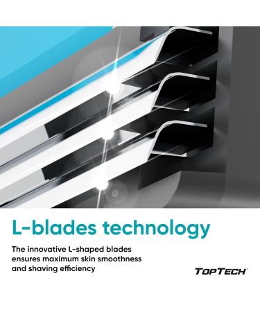 Razor 3 for Men | Manual Shaving Razor with Replaceable Cartridges | Metal Handle + 2 Blade Refills | Compatible with Gillette Mach3 | Soft Shave & Sharp Blades - Buy Online on GoSupps.com