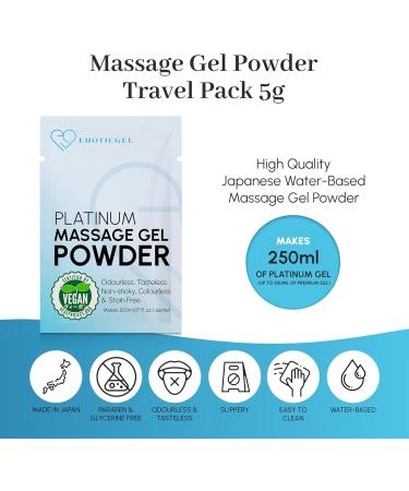 Premium Nuru Massage Gel Powder - 3 x 5g Sachets | Makes 500ml | Paraben & Glycerine Free | Made in Japan - Buy Online on GoSupps.com
