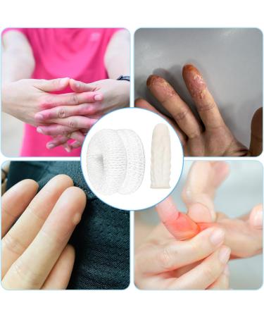 50pcs Tubular Finger Guards for Finger Protection - White Finger Cots Buddies - Thumb Bandage Included - Buy Online on GoSupps.com