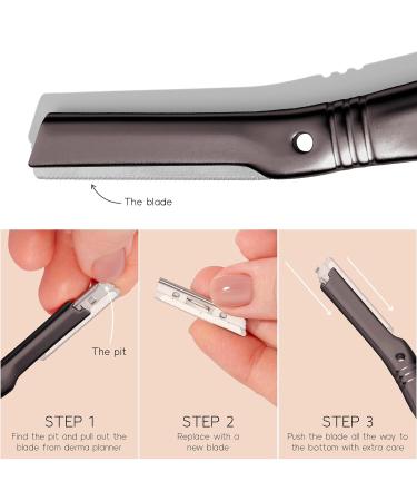Buy Brandluxe Dermaplaning Tool | Eco-Friendly Face & Eyebrow Hair Removal | Women's Peeling Tool with Carbon Bag - Buy Online on GoSupps.com