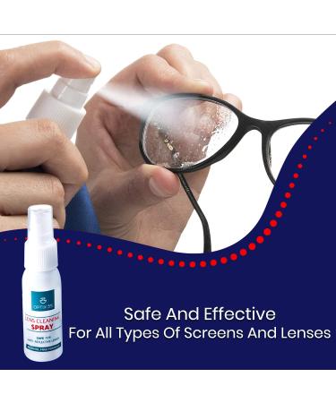 Buy Glasses Cleaner Kit | 30 Pre-Moistened Lens Wipes & Spray Microfiber Cloth Eyeglass Repair Tool - Safe for All Lenses - Camera Screen Sunglasses Cleaning - Buy Online on GoSupps.com