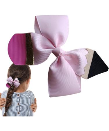 Pencil Pinwheel Bows Clips | Colorful Grosgrain Ribbon Bows for Kindergarten | Boutique Bow Alligator Clips School Girls Hair Bows Grosgrain Bows Hair Clips for First Day of School Frifer - Buy Online on GoSupps.com