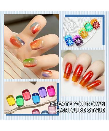 Stylish Gel Polish | Beginners Nail Gel | Glitter Nail Polish Neon Cat Eye Gel Polish Magnetic Cat Eye Gel Polish UV Gel Nail Polish Sparkling Gel Polish High Gloss Gel Polish Perfect Use for Nai - Buy Online on GoSupps.com