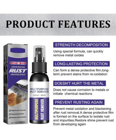 Sofenthiss Multipurpose Rust Remover Spray - 50ml Car & Metal Cleaner - Strong Rust Inhibitor (2pcs) | Effective Rust Removal for Automotive Parts - Buy Online on GoSupps.com