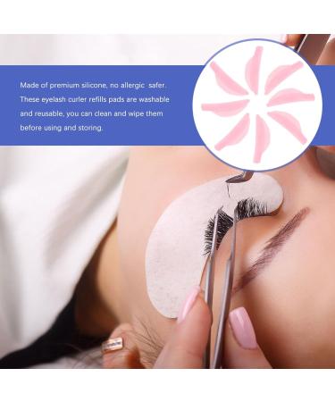 Healeved 4 Pairs Lash Lift Rods Silicone Pads Eyelash Shields for Perm Curls Kits Silicone Eyelash Pads for Eyelashes Makeup Tool Reusable Lash Lifting Pads Pink - Buy Online on GoSupps.com