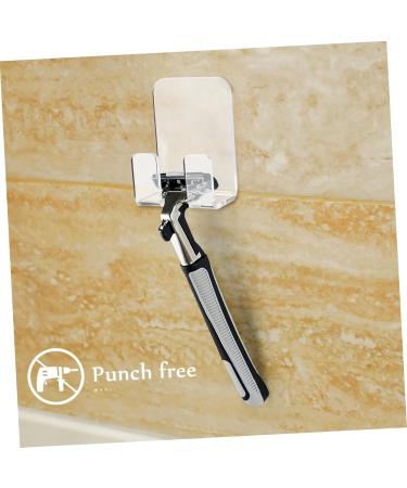 Hemoblo 3 Pack Transparent Razor Holder - Wall-Mounted Bathroom Organizer for Shower & Toothbrush - Acrylic Sticky Hook Accessories - Buy Online on GoSupps.com