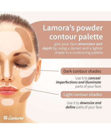 Contour Palette Makeup Powder Kit - With Mirror For Light To Medium Dark Skin - 4 Highly Pigmented Matte Colors For Contouring And Highlighting - Vegan Cruelty Free And Hypoallergenic - Buy Online on GoSupps.com