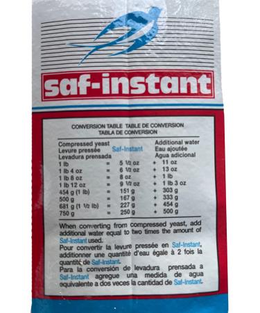 Saf-Instant Yeast Red Label 1 lb (16oz) - Single Pack | Fast-Acting Dry Yeast - Buy Online on GoSupps.com