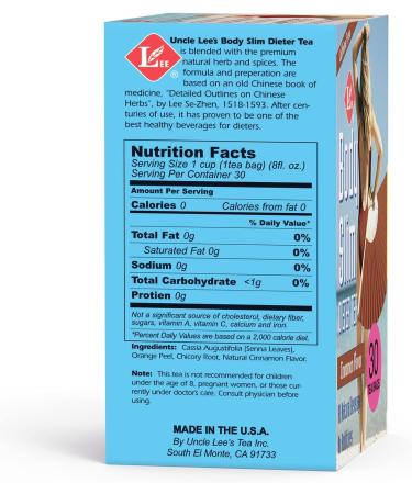 UNCLE LEE'S TEA DIETERS TEA BDY SLIM CINN 30 BAG - Buy Online on GoSupps.com