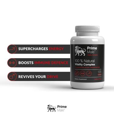 Prime Male Natural Testosterone Booster 120 Capsules - Buy Online on GoSupps.com