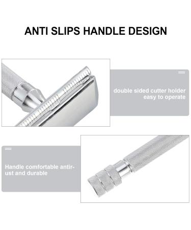 Manual Safety Razor - Durable Shaving Tool for Men | Double Edge Beard Trimmer & Facial Razor - Buy Online on GoSupps.com