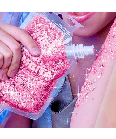7DAYS Sparkling Shine Bombita Glitter Gel in Playful Pink - Face, Hair & Body | Chunky Sequins for Party, Rave, Festival & Halloween | Quick-Drying, No Glue Holographic Makeup - 90ml - Buy Online on GoSupps.com