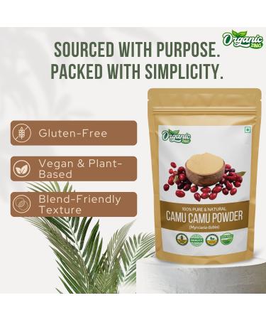 Organic Zing Camu Camu Powder | Vegan & Gluten-Free Superfood | Raw Pure & Natural | Ideal for Smoothies Juices & DIY Blends 227g / 8 Oz - Buy Online on GoSupps.com