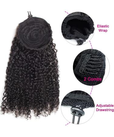 Hair Chignon Brazilian Hair Ponytail Curl with Drawstring Hair Comb Ponytail Extensions Curly Ponytail Hair Clip for Black Women Messy Bun Hair Piece (Color : Black Size : 18inch 150g) - Buy Online on GoSupps.com