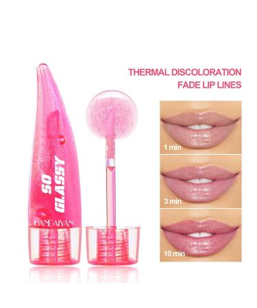 Buy AKARY Lip Glow Color Changing Lip & Cheek Oil | pH Reacting Tinted Plumping Lip Gloss | Long-Lasting Moisture & Radiant Finish - 04 Thermal Discoloration - Buy Online on GoSupps.com