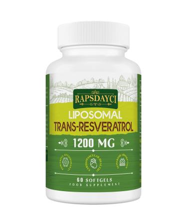 1200mg Liposomal Trans-Resveratrol 98% Pure Formula Trans Resveratrol Supplement 60 Softgels 60 count (Pack of 1) - Buy Online on GoSupps.com