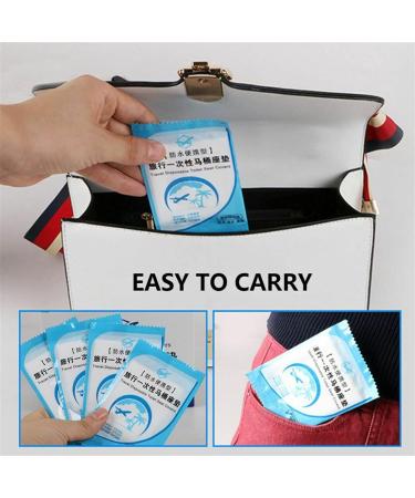 Biodegradable Disposable Plastic Toilet Seat Cover Independent Packing for Travel Toilet Seat Covers Disposable Toilet Seat Covers Flushable Paper Travel Pack for Adults (50pcs) - Buy Online on GoSupps.com