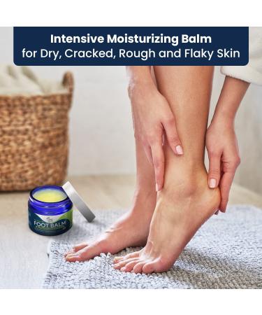 Tea Tree Oil Foot Balm - Moisturizing Antifungal Care for Athletes Foot, Dry Cracked Feet, Heel Callus Removal - USA Made 2oz - Buy Online on GoSupps.com