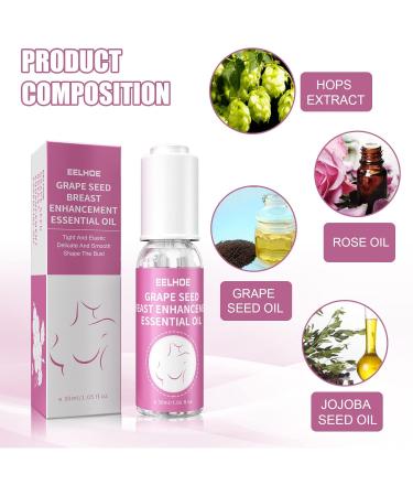 Rainao Breast Pushing Up Massage Oil | 10ml Essential Oil for Nourishing & Tightening Breasts - 2PCs - Buy Online on GoSupps.com