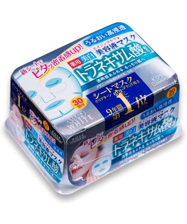 KOSE Clear Turn Essence Whitening Anti-Aging Moisturizing Mask Tranexamic Acid 30 Japanese Cosmetic Masks Made in Japan - Buy Online on GoSupps.com