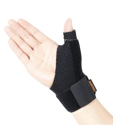 Thx4copper reversible thumb splint and wrist bandage suitable support stabilizes weak thumb hand joints or use for daily activities- L/XL L/XL black 1