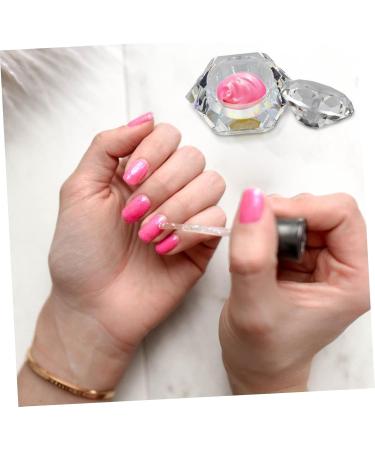 Angoily Nail Art Crystal Cup Sheer Nail Polish Vial Bead Container Panda Headband Travel Containers Empty Sample Jar Clear Tumblers Makeup Container Cream Glass Cosmetic - Buy Online on GoSupps.com