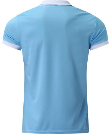 Shirt Sleeve Turn Down Blouse Men's Zipper Collar Splice Solid Polos Casual Men's Blouse Men Dress Shirts Long Sleeve Regular Fit 3XL Blue - Buy Online on GoSupps.com