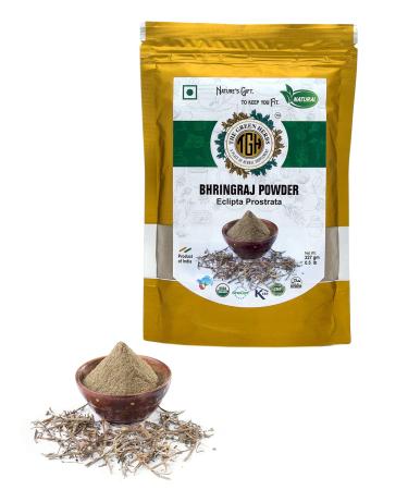 The Green Herbs Organic Bhringraj Powder | 100% Ayurvedic Hair Care | 227gm - Buy Online on GoSupps.com