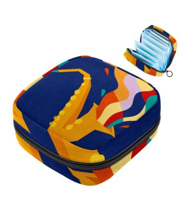 Storage bags for women's bandages with saxophone pattern large menstrual cup cylinder pocket with zip periodic inserts bags panty liners tampons for girls and women multicolored 04